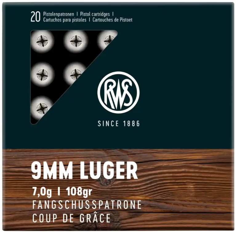 RWS Fangschuss 9mm Luger 108grs. JHP 20 Stück