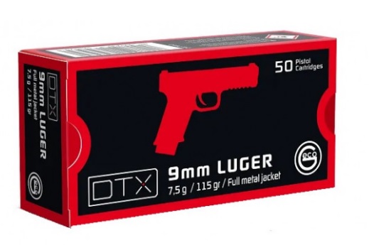 GECO DTX 9mm Luger 115grs. FMJ 50 Stück