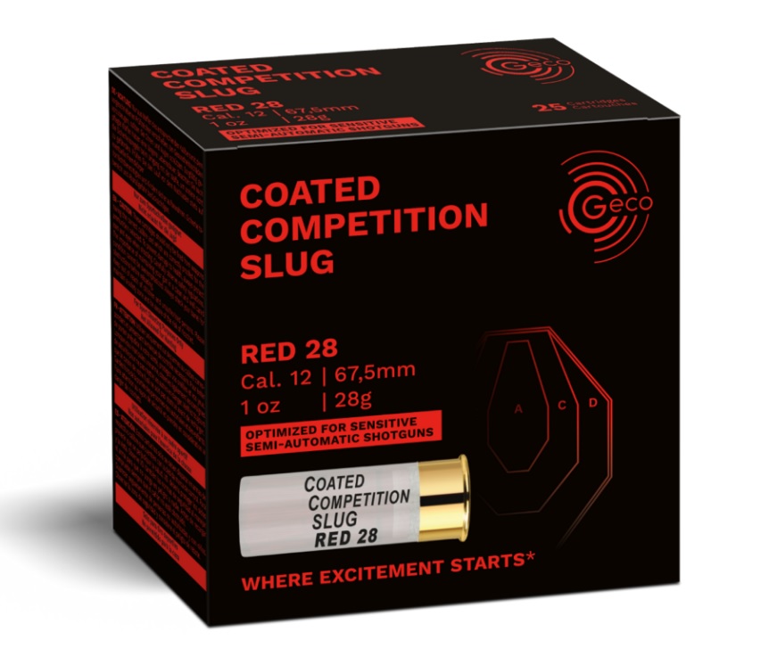 GECO 12/67,5 Coated Competition Slug Red 28g. 25 Stück