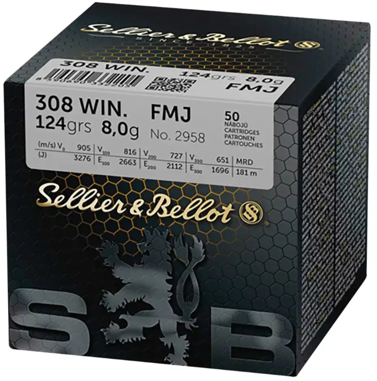 S&B .308 Winchester 124grs. FMJ 50 Stück