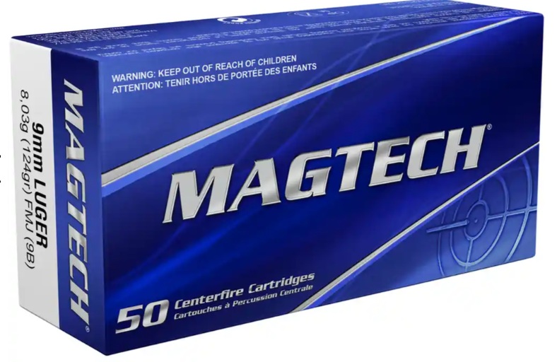 Magtech 9mm Luger 124grs. FMJ 50 Stück
