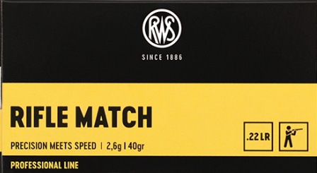 RWS Rifle Match .22lr 40grs. 50 Stück
