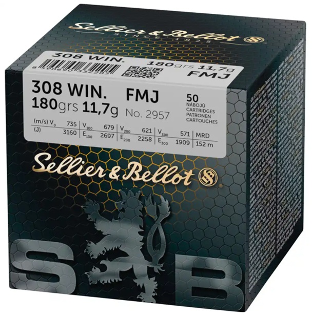 S&B .308 Winchester 180grs. FMJ 50 Stück