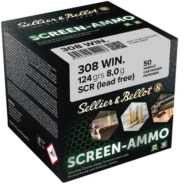 S&B .308 Winchester Screen Ammo 124grs. SCR 50 Stück bleifrei