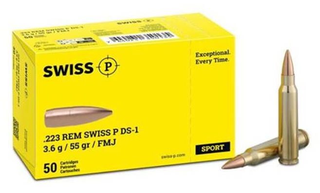 SWISS P / GECO .223 Remington 55grs. FMJ 50 Stück * Nachfolger Geco Target *