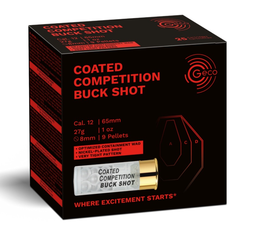 GECO 12/67,5 Coated Competition Buck Shot 8mm 25 Stück