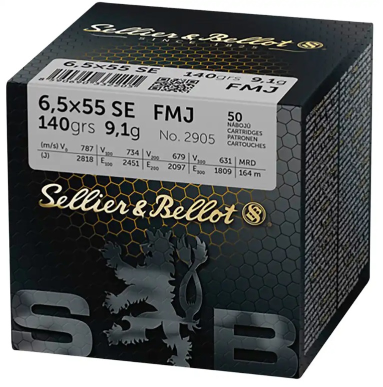 S&B 6,5x55 SE 140grs. FMJ 50 Stück