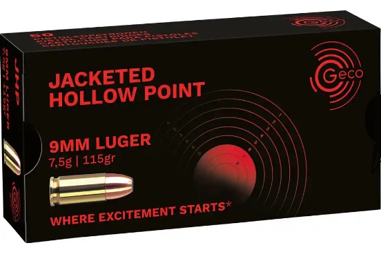 GECO Hollow Point 9mm Luger 115grs. JHP 50 Stück